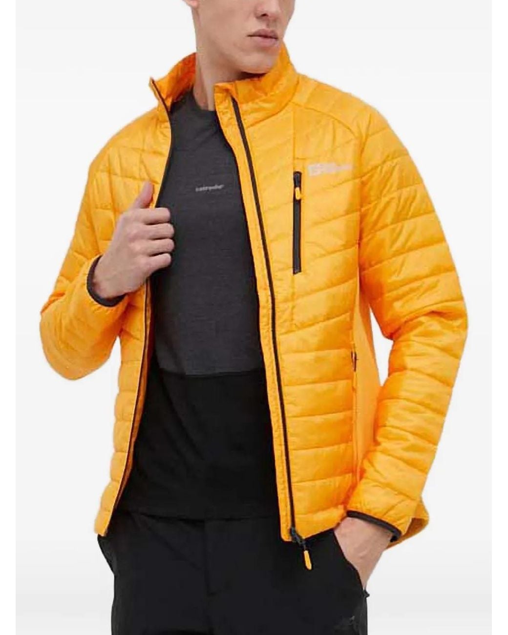 Jack Wolfskin Orange Routeburn Quilted Zip Jacket for men