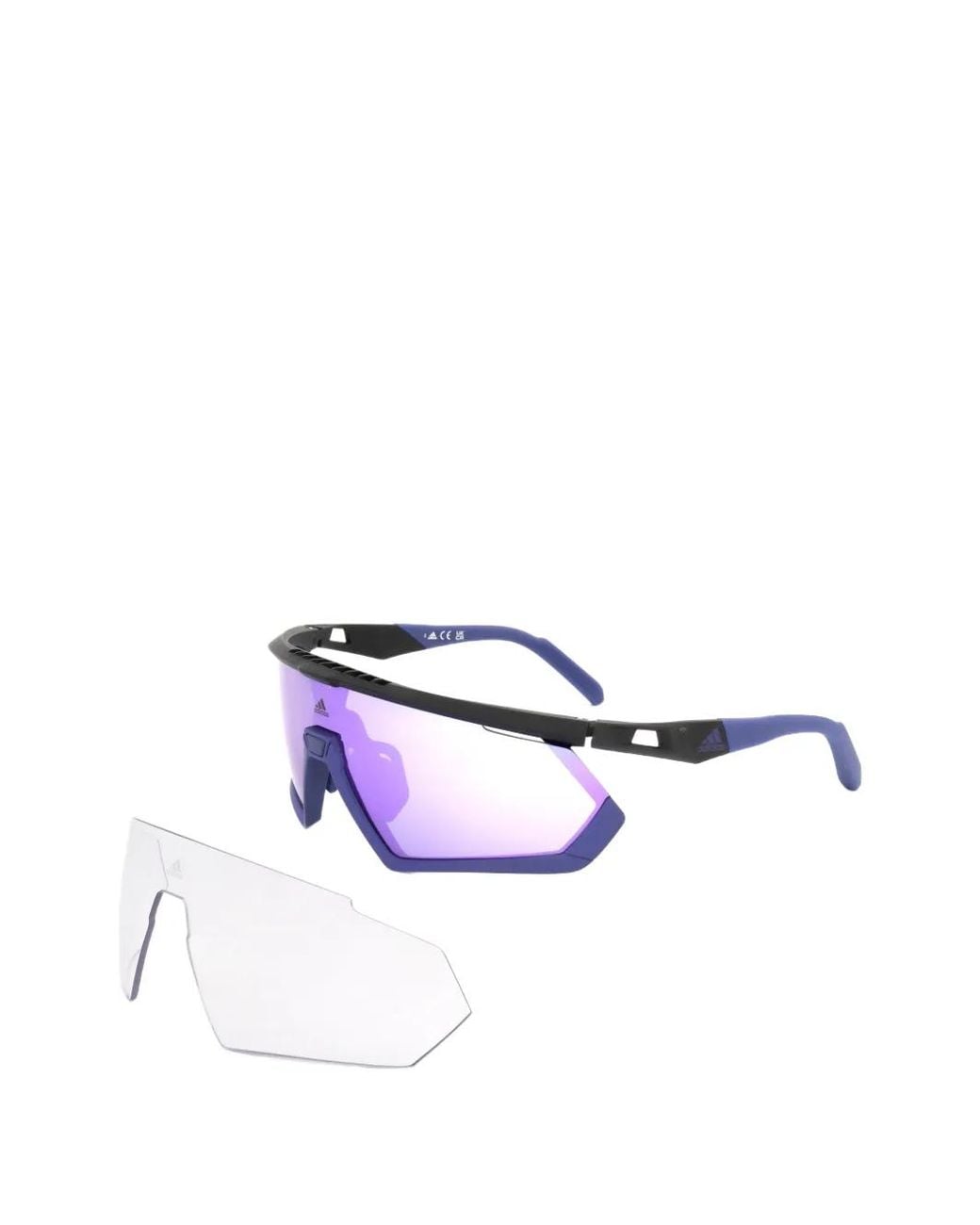 Adidas Blue Geometric-Frame Sunglasses for men