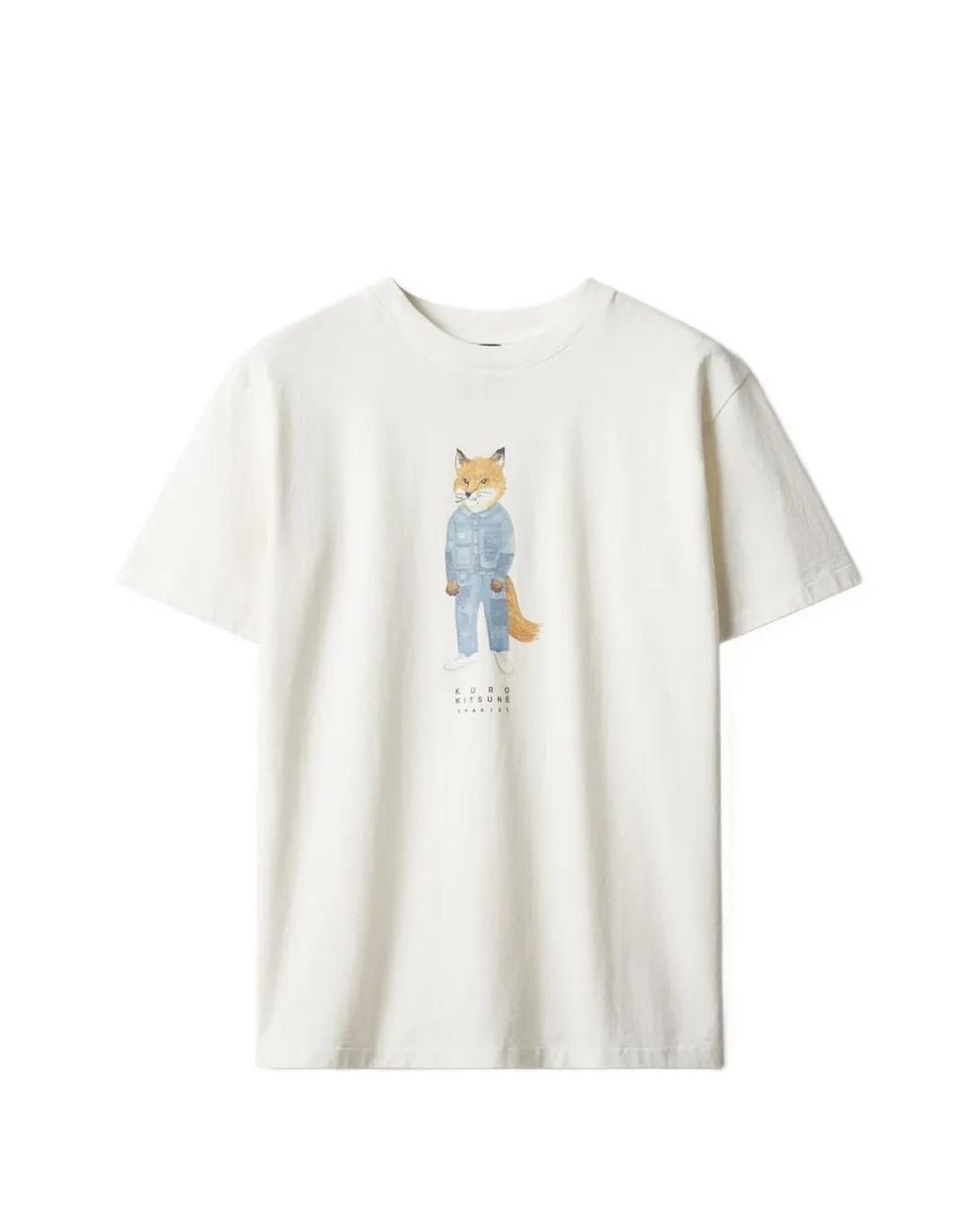 Maison Kitsuné White X Kuro The Crafted Fox T-Shirt
