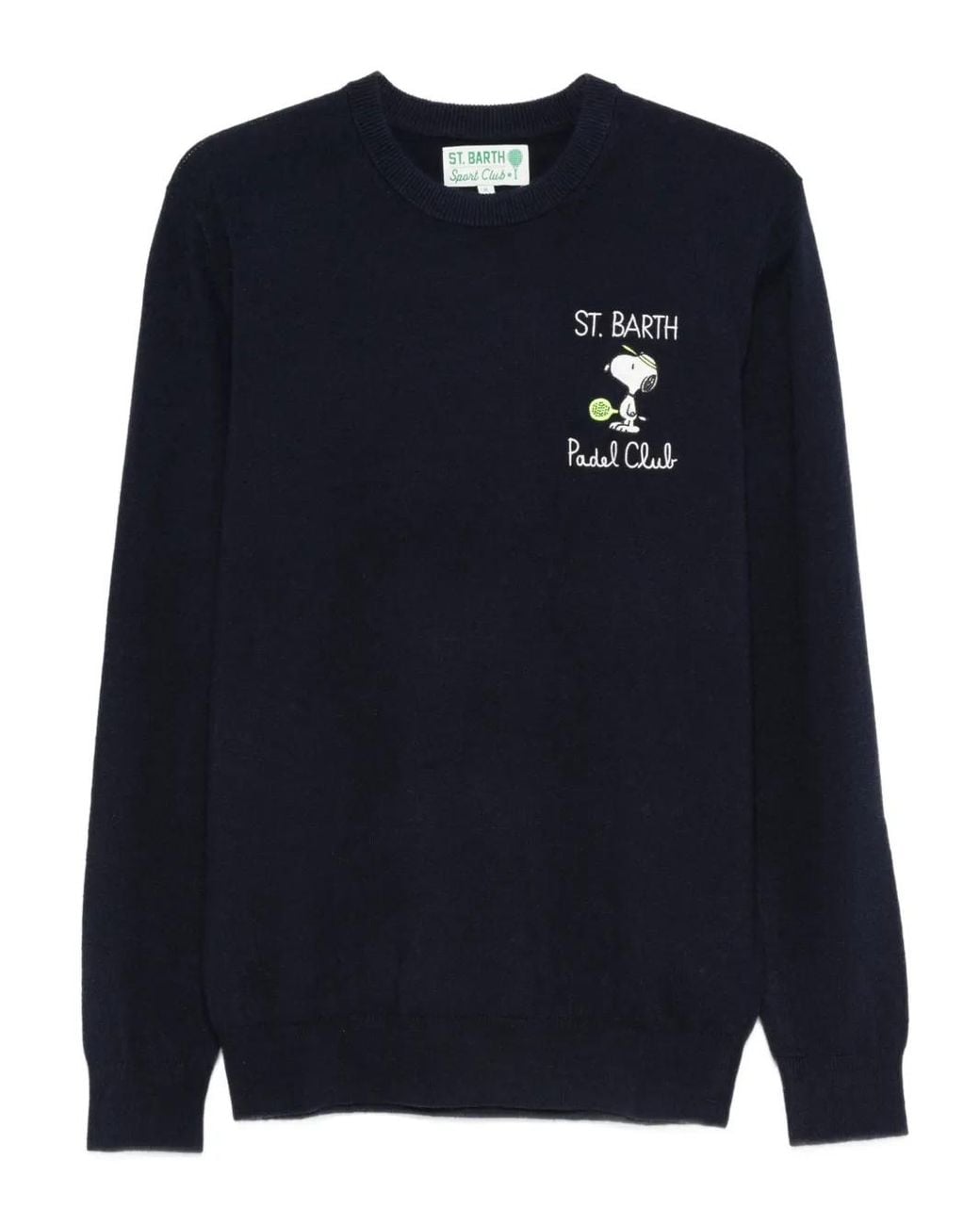 Mc2 Saint Barth Blue Heron Light Embry Graphic Sweater for men