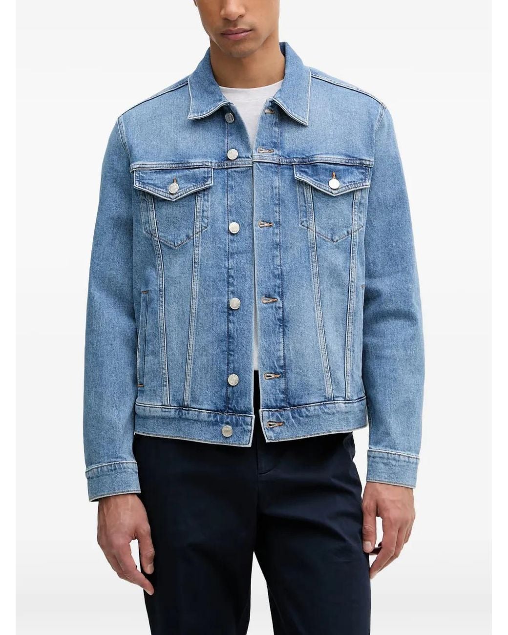 Joop! Blue Jaxon Button-Up Denim Jacket for men