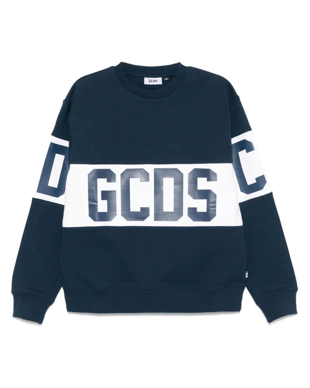 Gcds Blue Logo-Band Sweatshirt for men