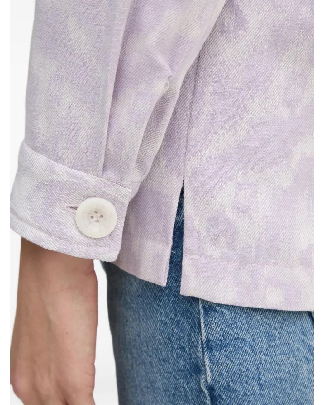 La Petite Francaise Purple Chandler Patterned Buttoned Shirt