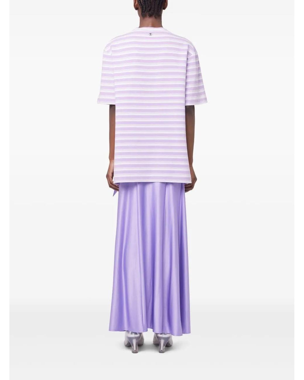 Rabanne Purple Jersey Maxi Skirt