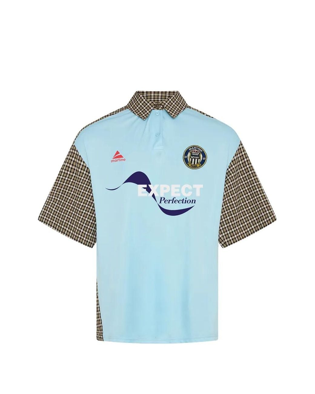 Martine Rose Blue Oversized Polo Shirt for men
