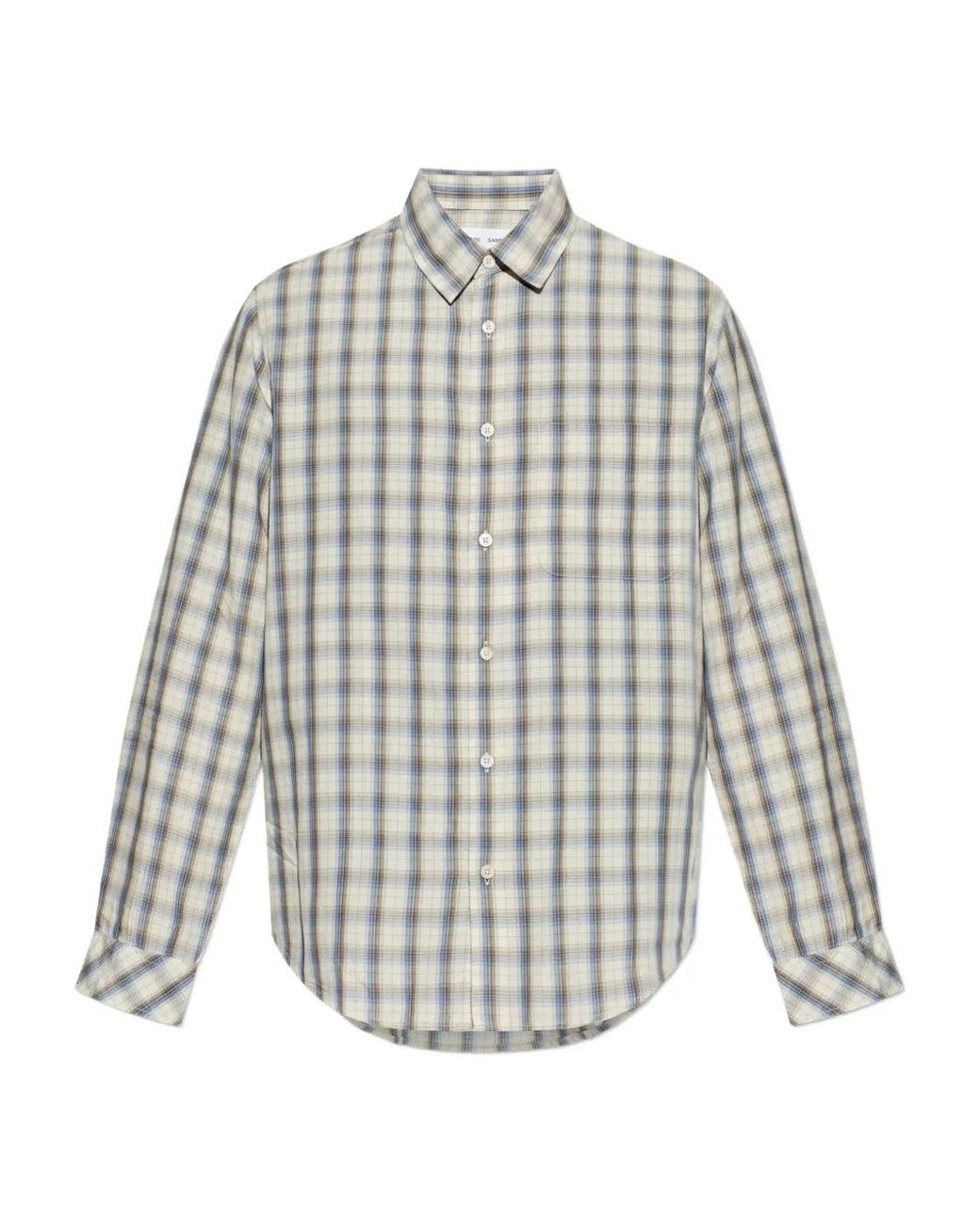 Samsøe & Samsøe White Checked-Pattern Shirt for men
