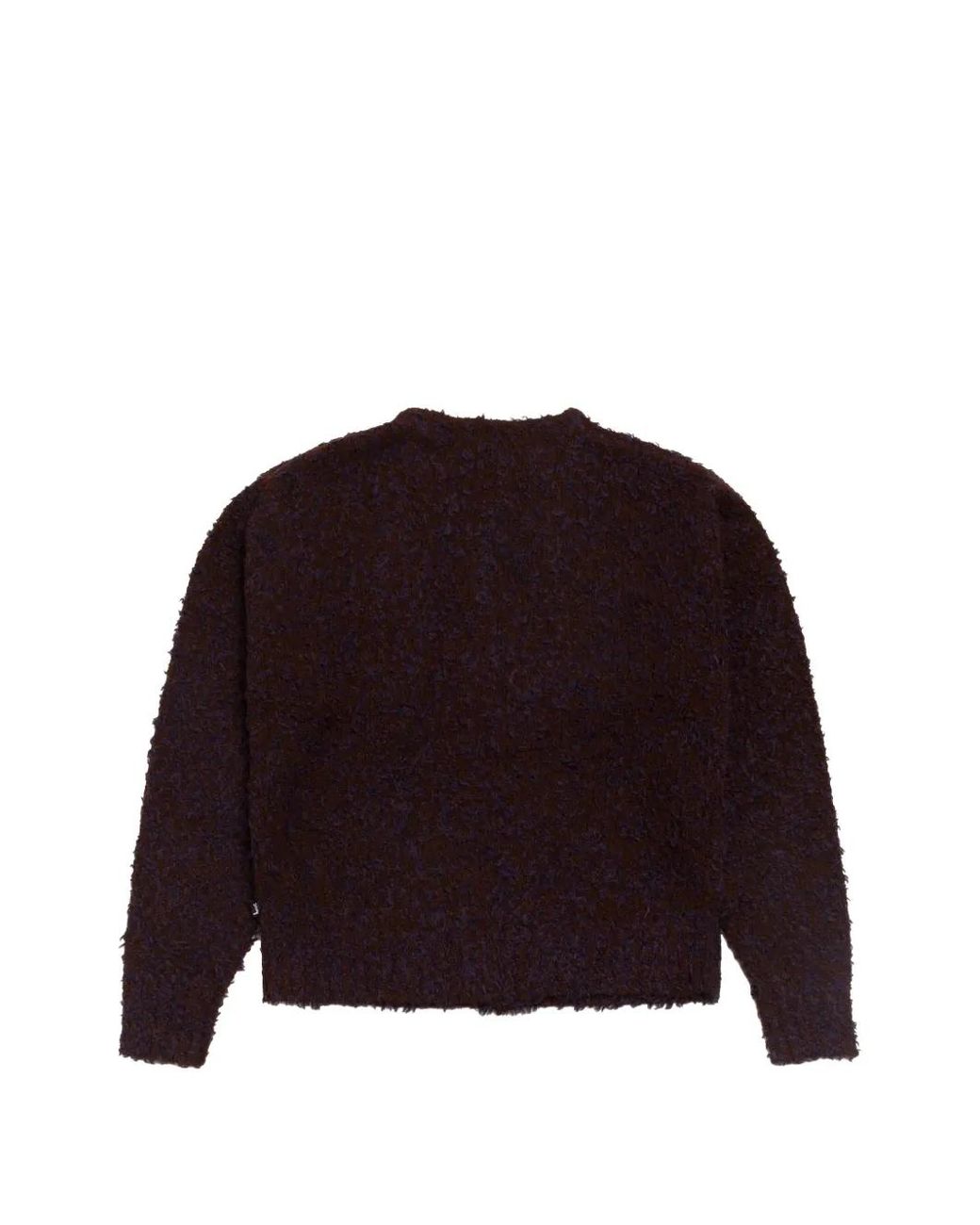 Stussy Purple Bouclé-Knit Cardigan