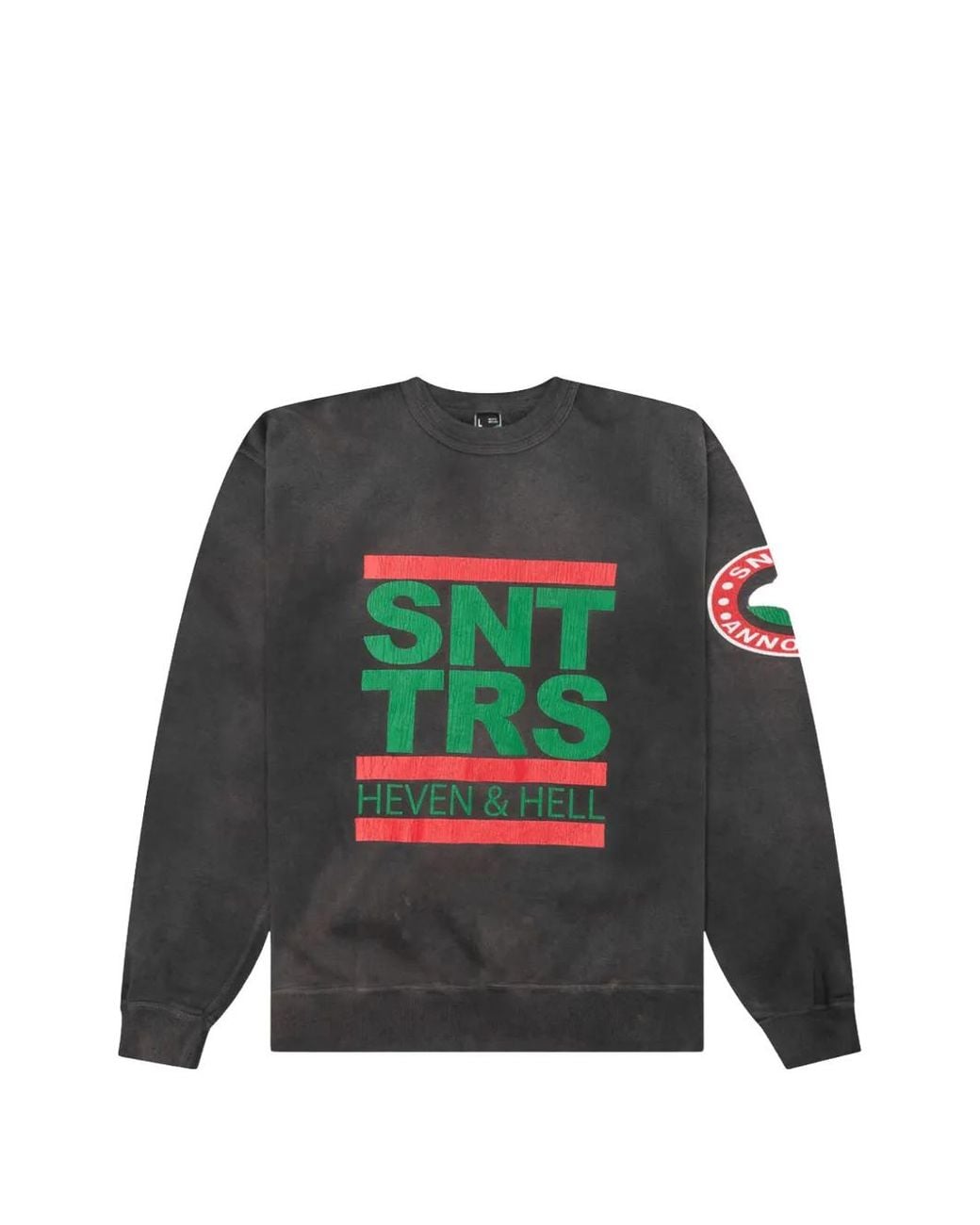 DENIM TEARS Gray X Saint Mxxxxxx Logo Crew-Neck Sweatshirt for men