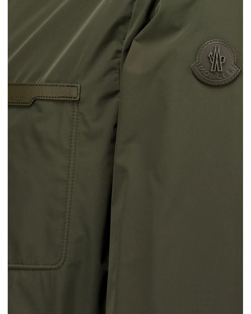 Moncler Green Doudoune Courte Austerin À Capuche for men