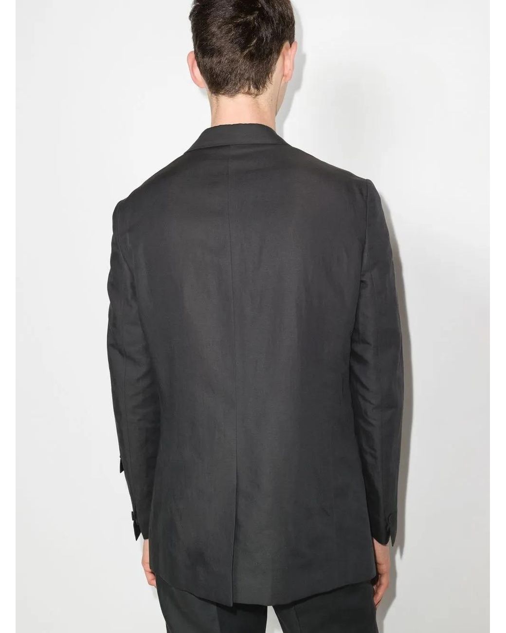 Fendi Black Peak-Lapel Single-Breasted Blazer for men