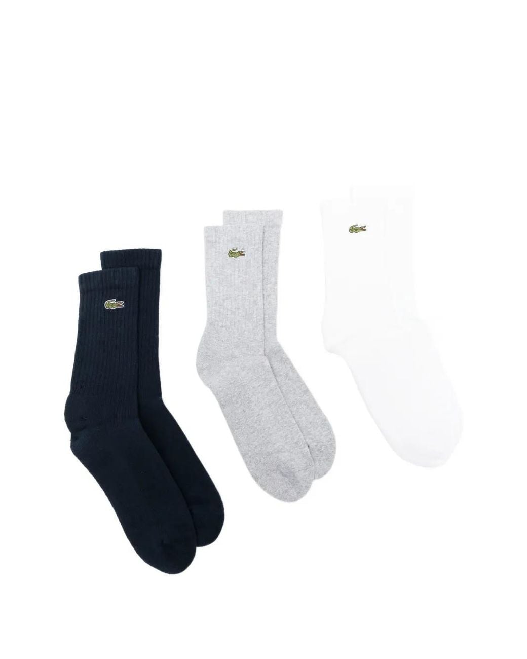 Lacoste Blue Logo-Detail Socks (Set Of Three) for men