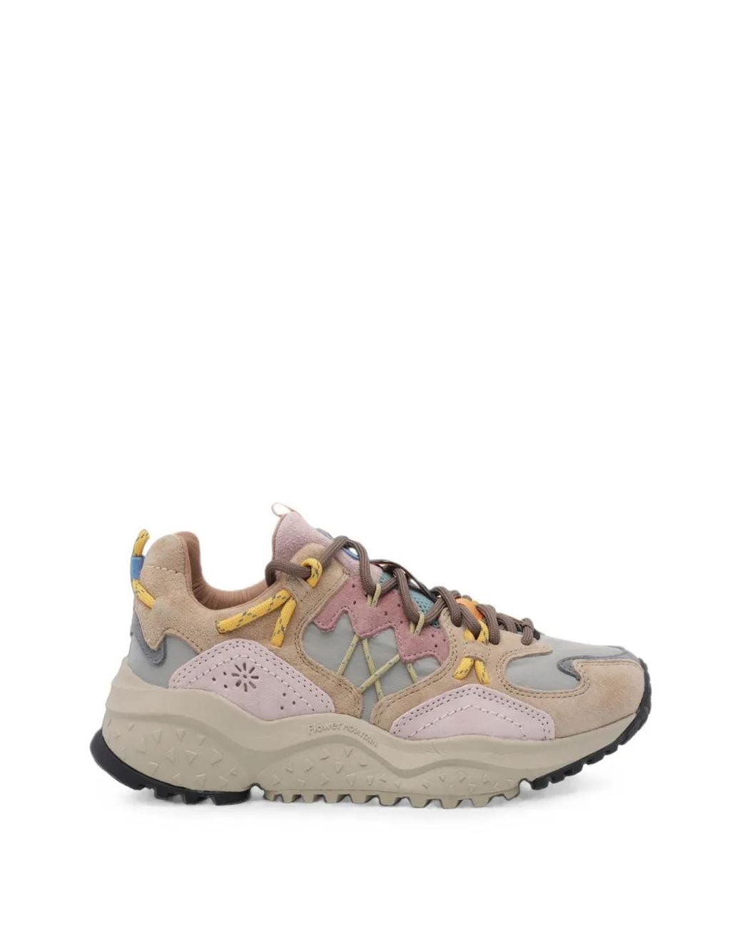 Flower Mountain White Yamabushi Suede-Panelled Sneakers