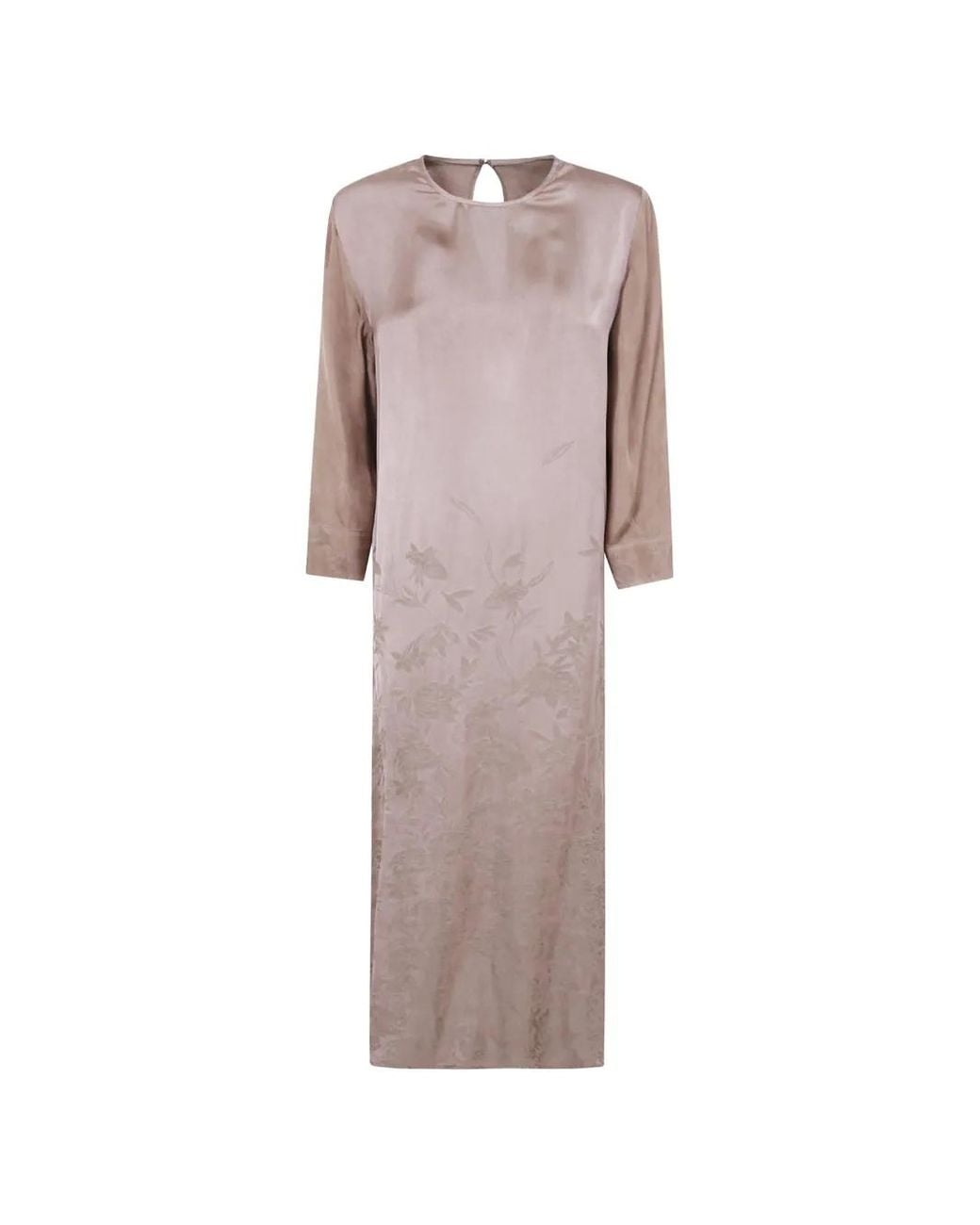 Uma Wang Pink Apostte Floral-Jacquard Midi Dress