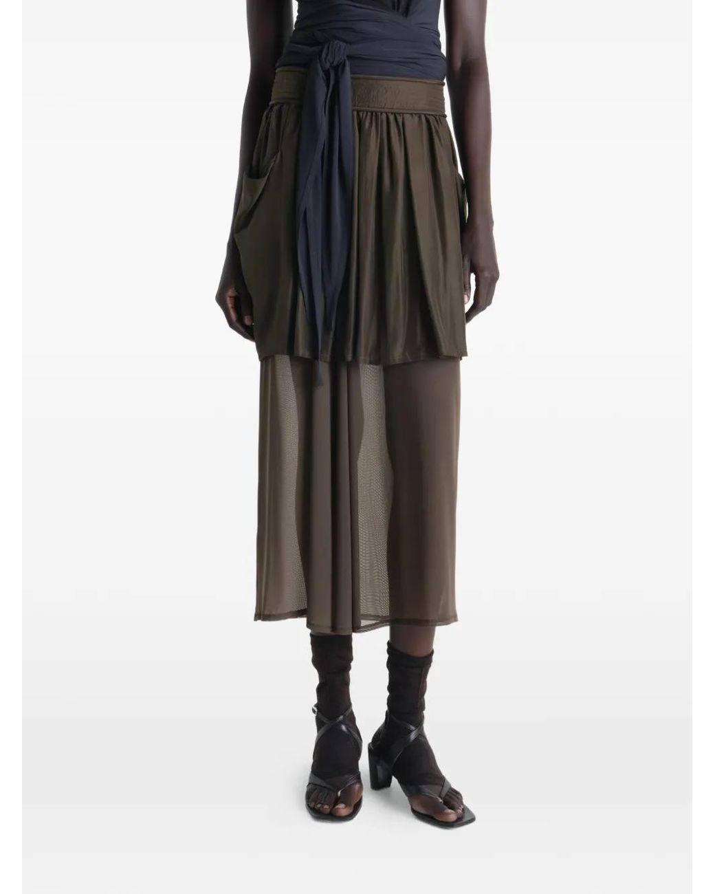 Lemaire Gray Double Layer Skirt