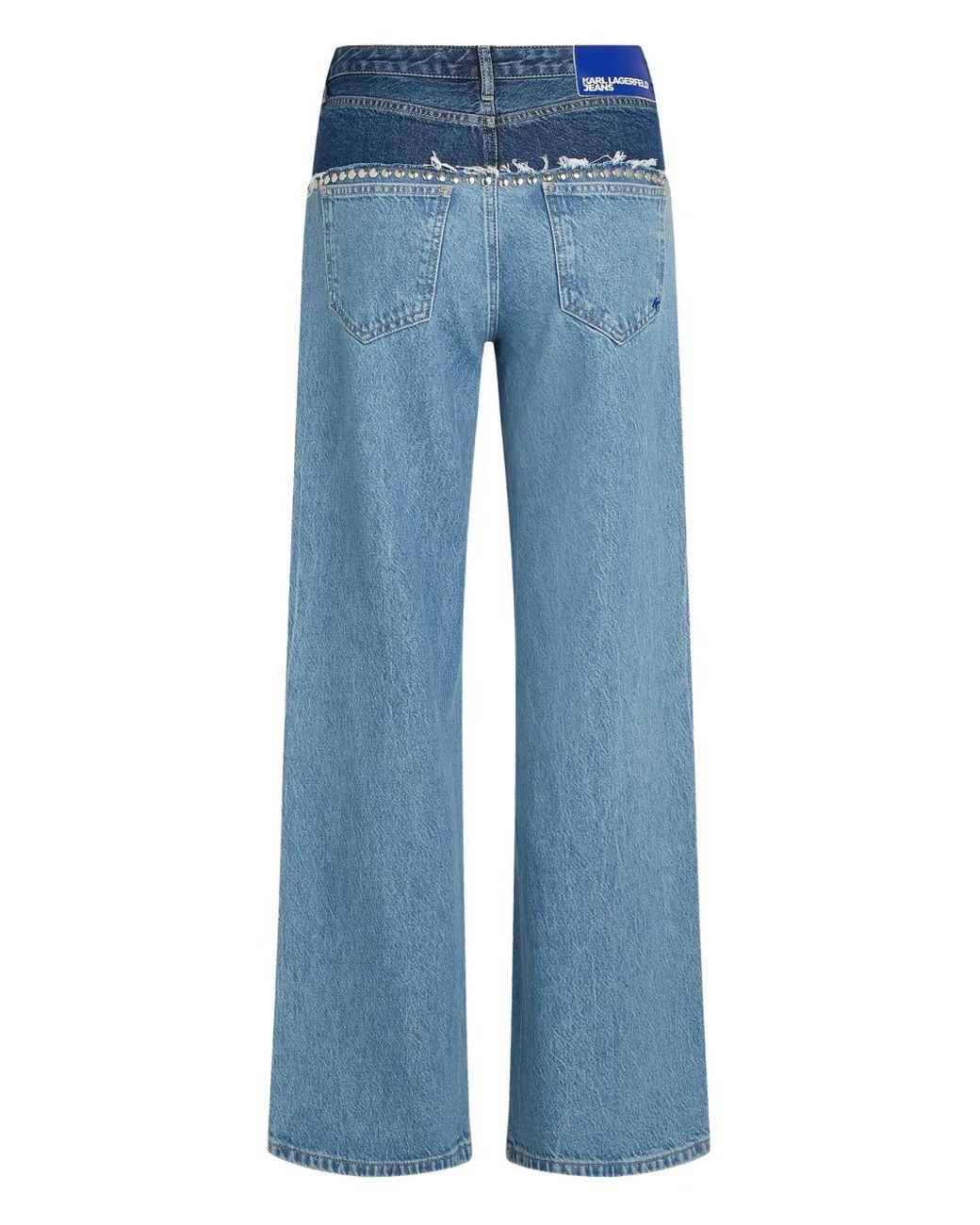 Karl Lagerfeld Blue Studded Jeans