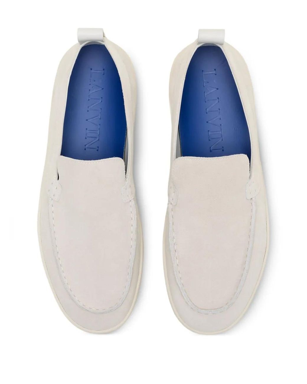 Mocassini Con Inserti di Lanvin in White da Uomo