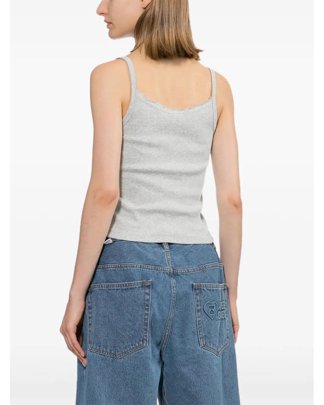 AAPE BY A BATHING AP Gray Button-Up Tank Top