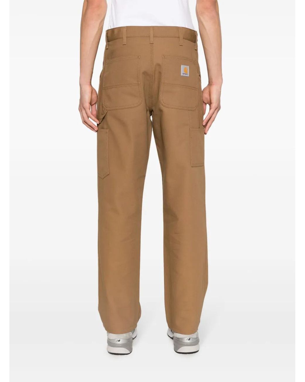 Carhartt Brown Cargo-Pockets Organic-Cotton Trousers for men