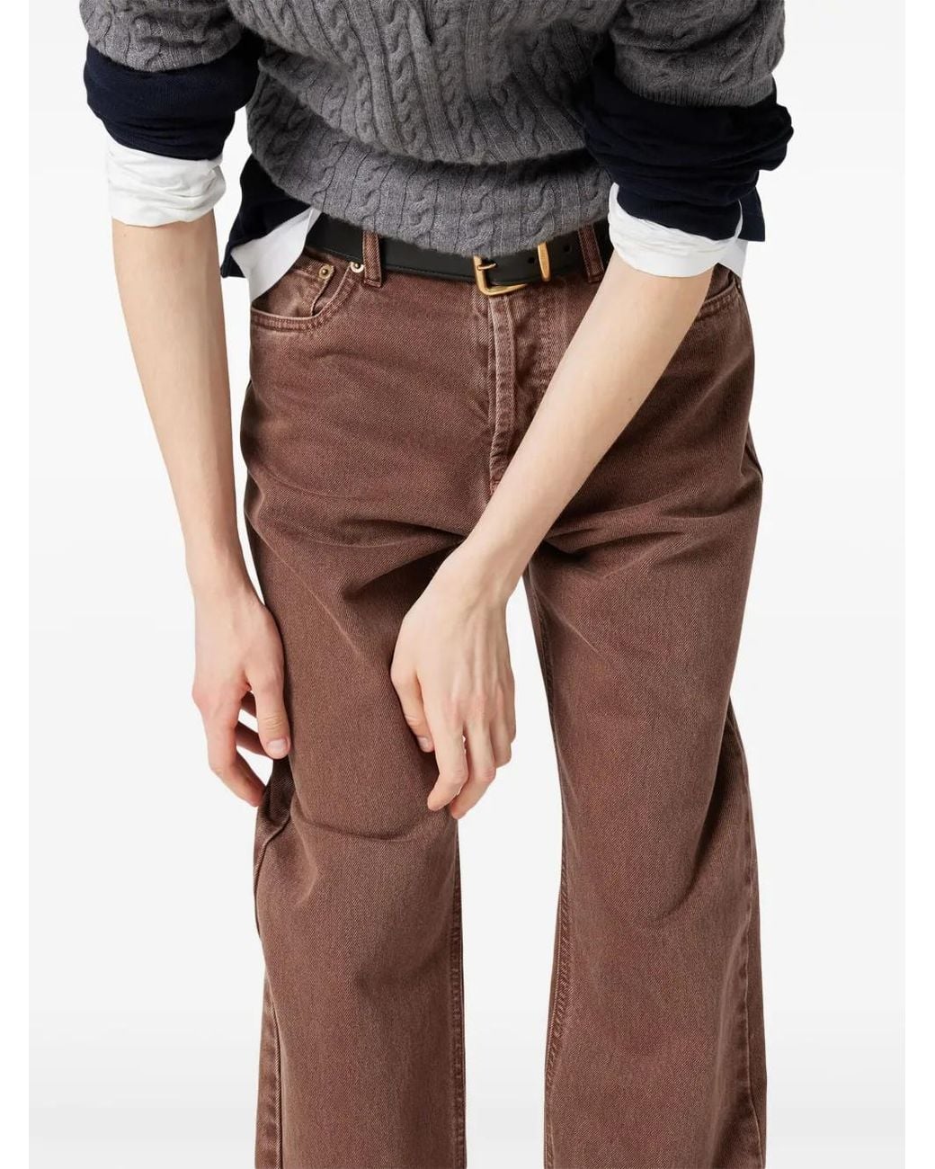 Vaqueros Rectos Miu Miu de color Brown