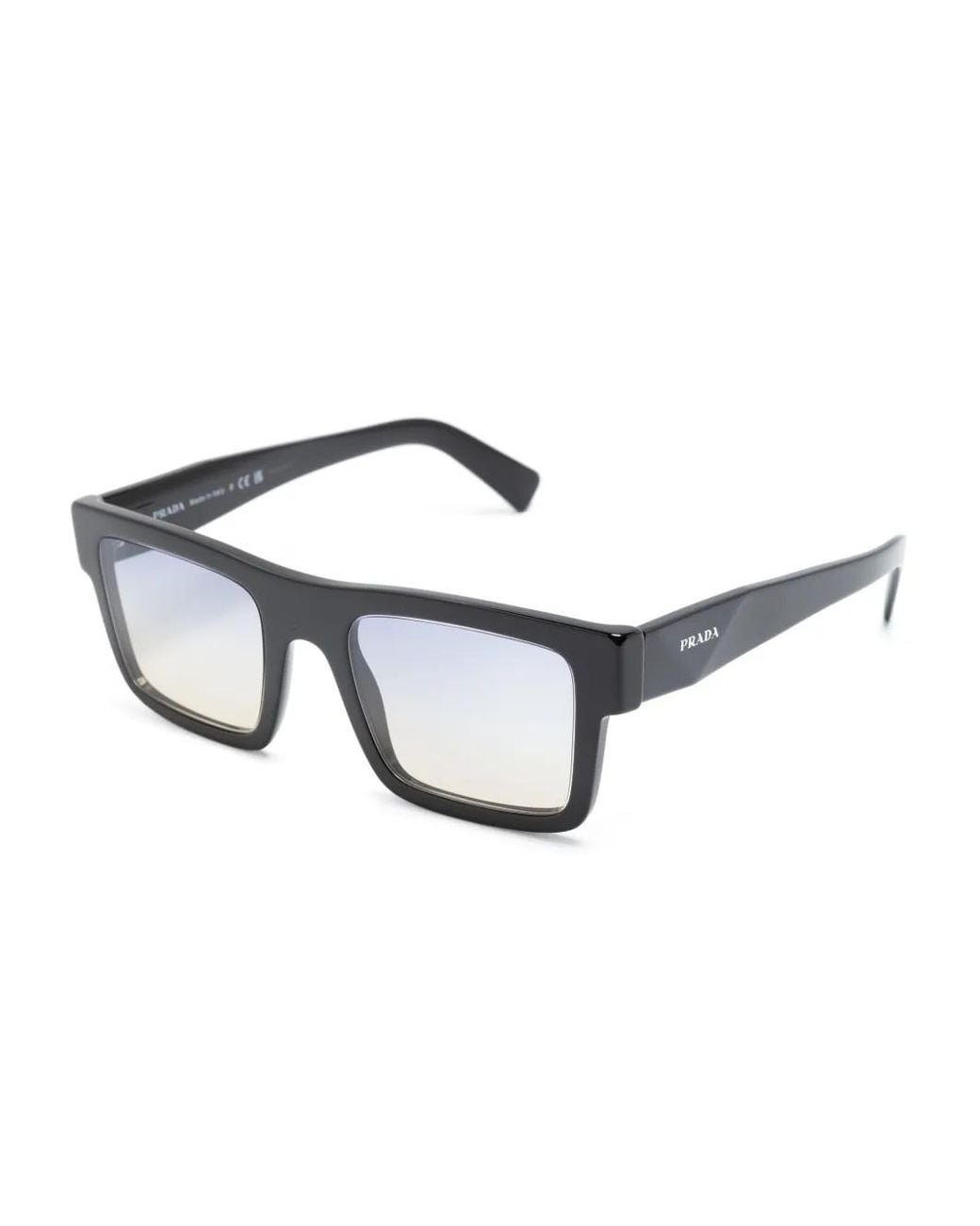 Prada Black Square-Frame Gradient Sunglasses