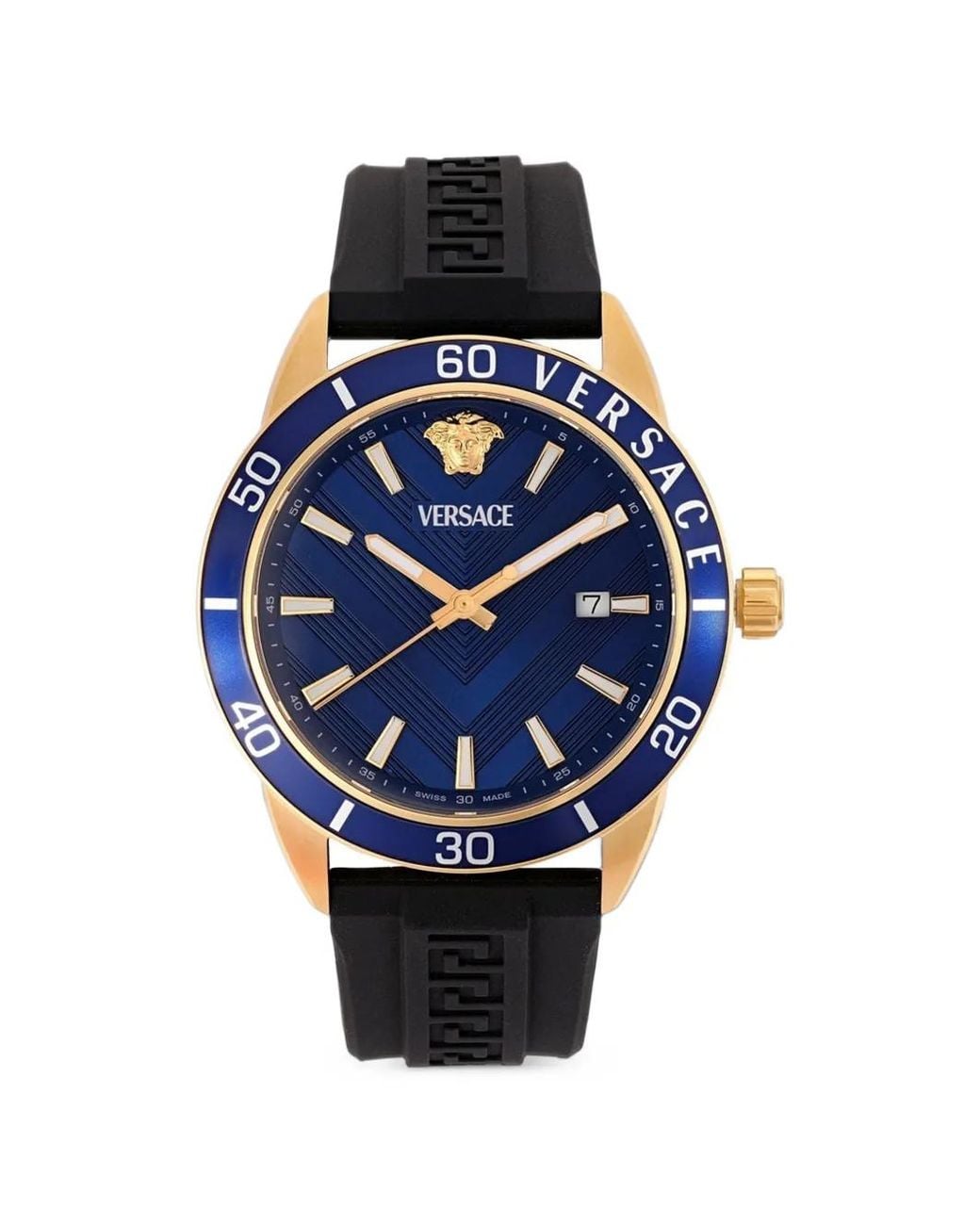 Versace Blue Greca 43Mm Watch for men