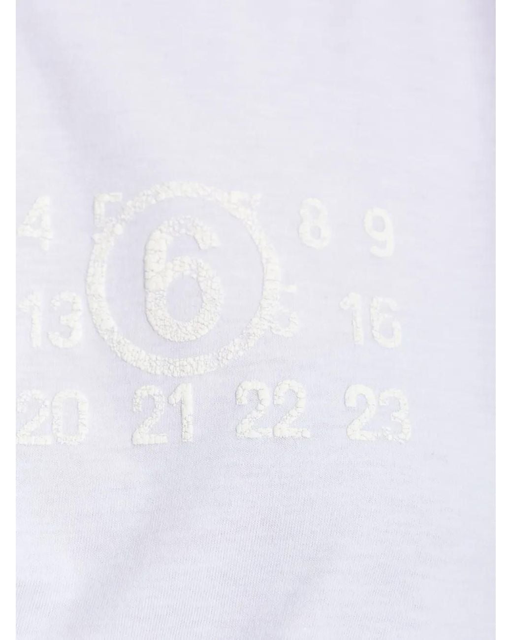 MM6 by Maison Margiela White Casual Cotton T-Shirt With Crew Neck Design