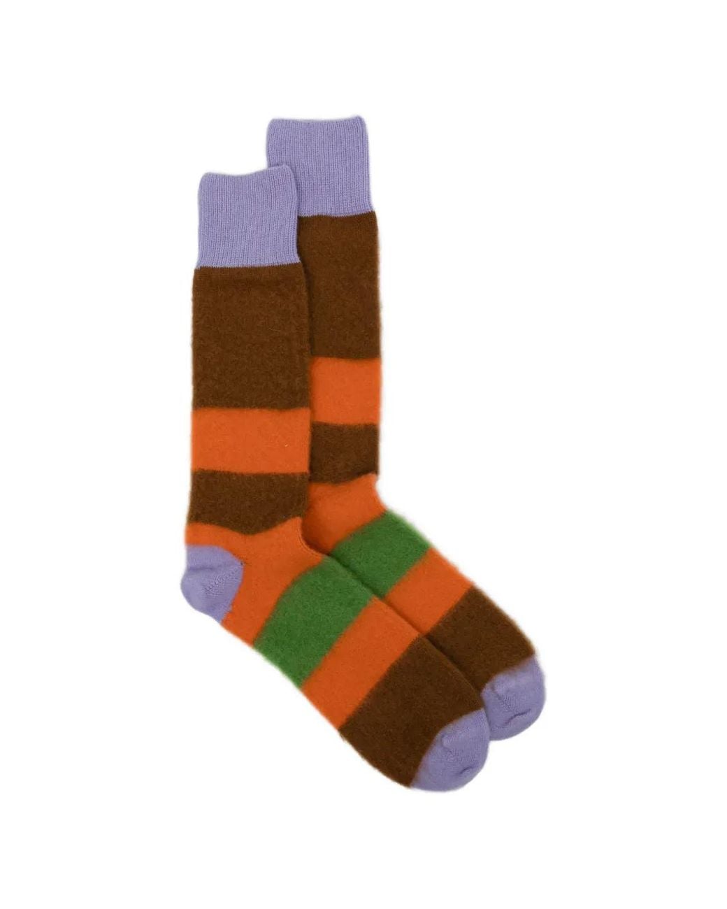 Zegna White Logo-Print Striped Socks