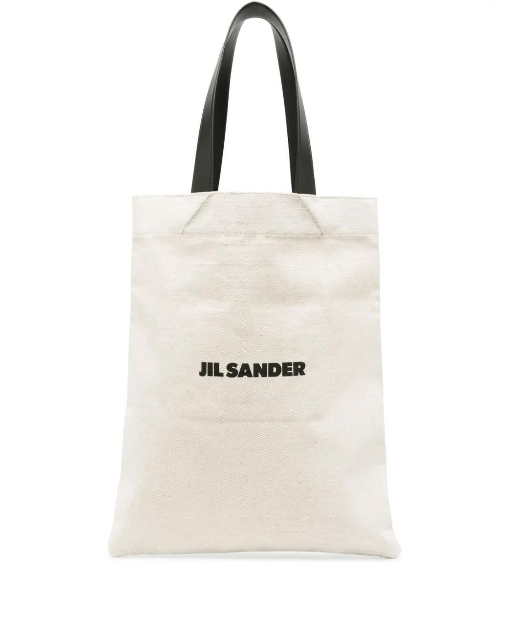 Jil Sander Natural Book Tote Linen Shopping Bag