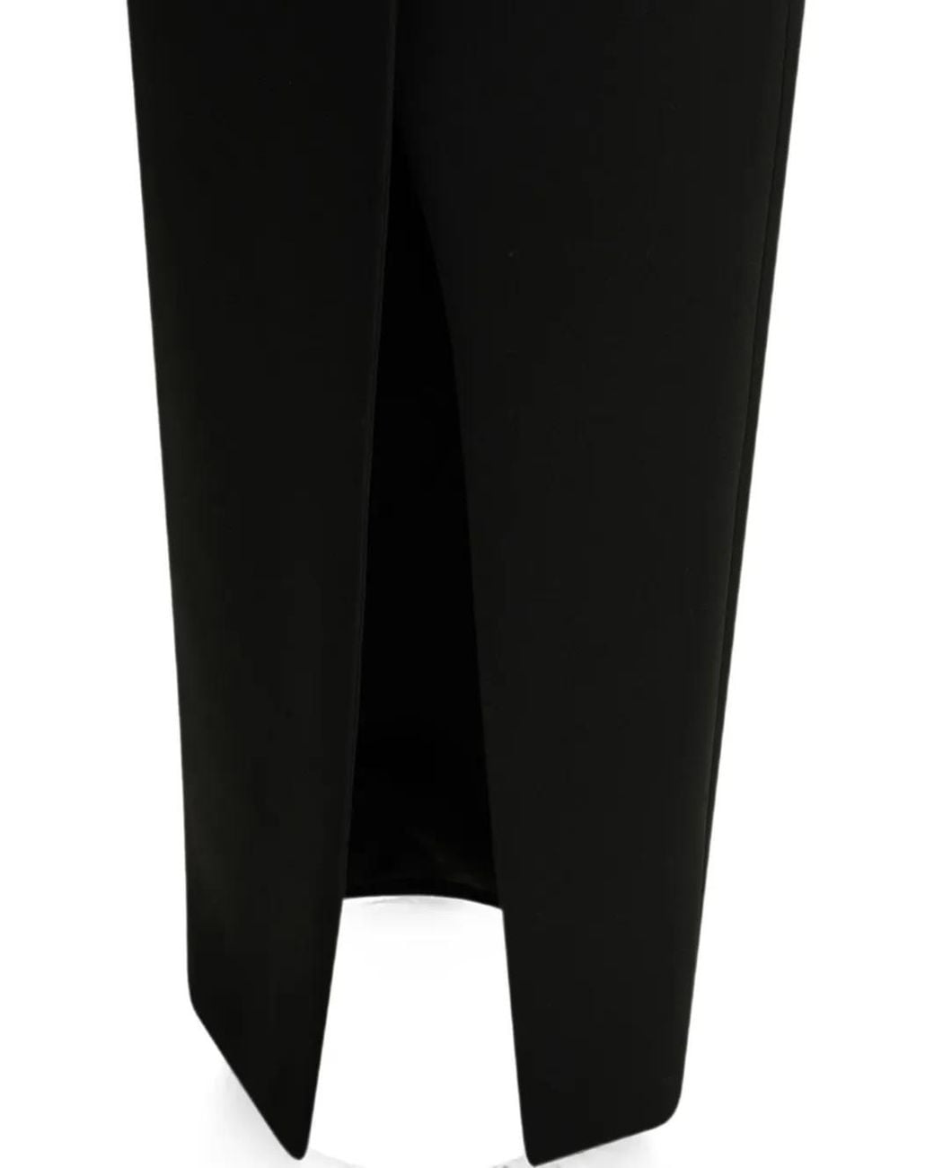 Khaite Black Luiza Double-Faced Crêpe Long Skirt With Corset-Like Structure