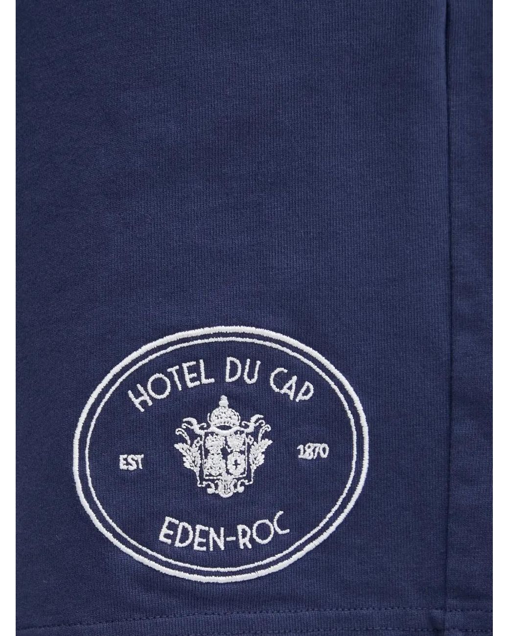 Sporty & Rich Blue Hotel Eden Roc Logo Shorts