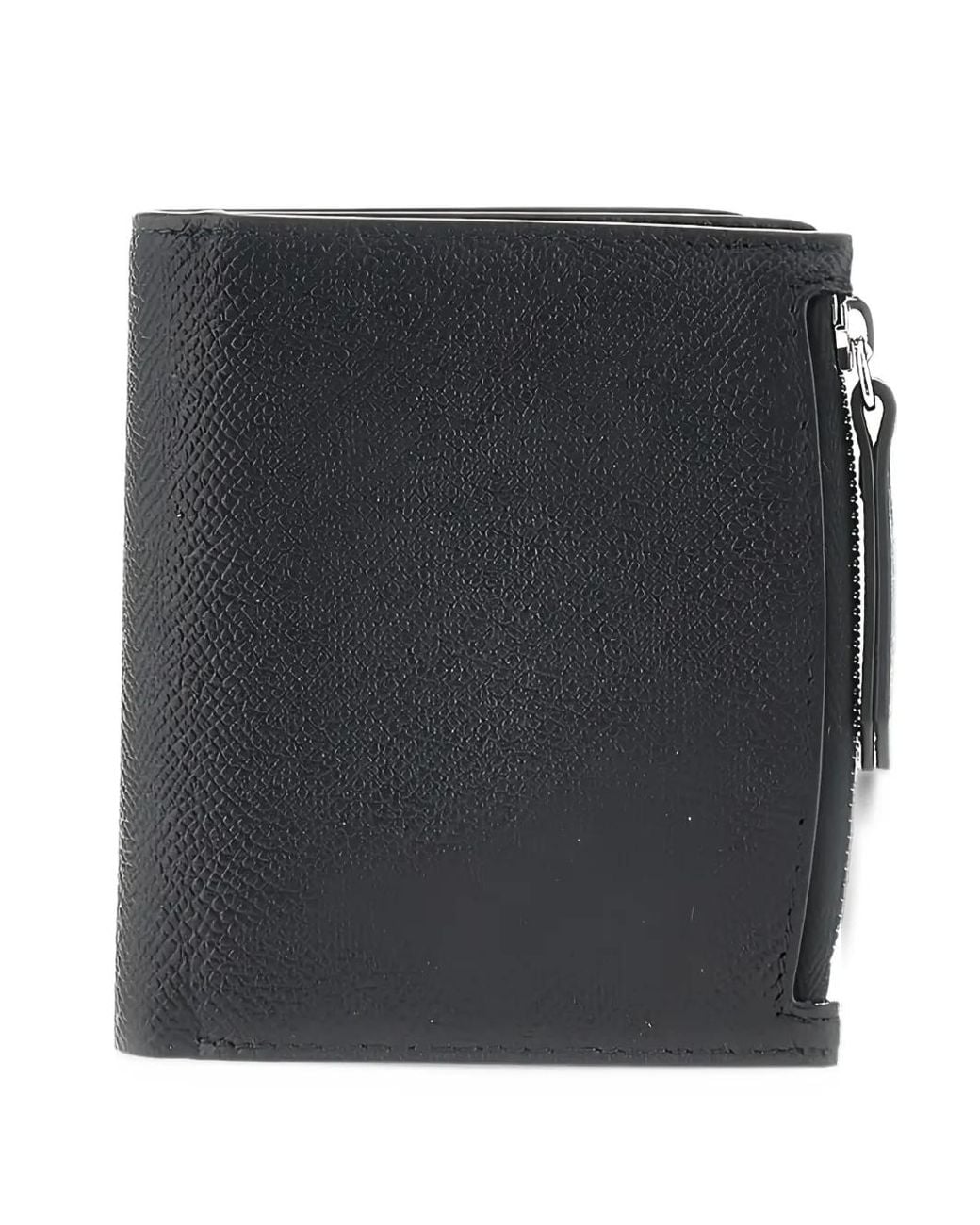 Maison Margiela Black Four Stitches Grained Leather Wallet for men