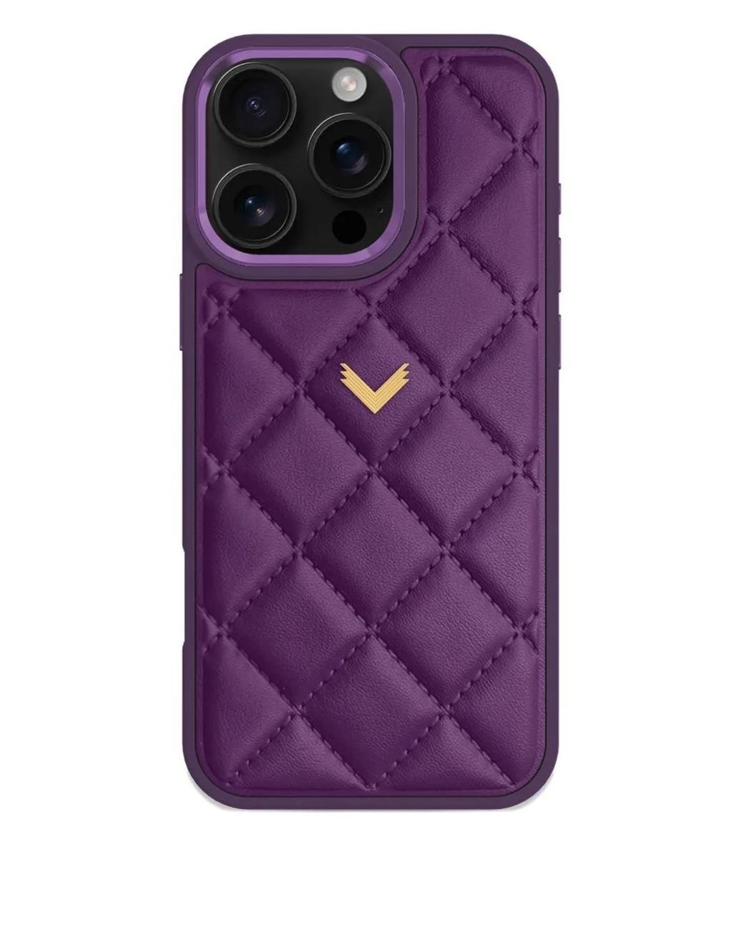 Velante Purple Quilted Leather Iphone 16 Pro Max Case