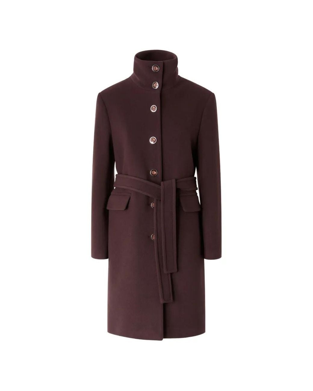 Pinko Button-Down Jas Met Ceintuur in het Purple