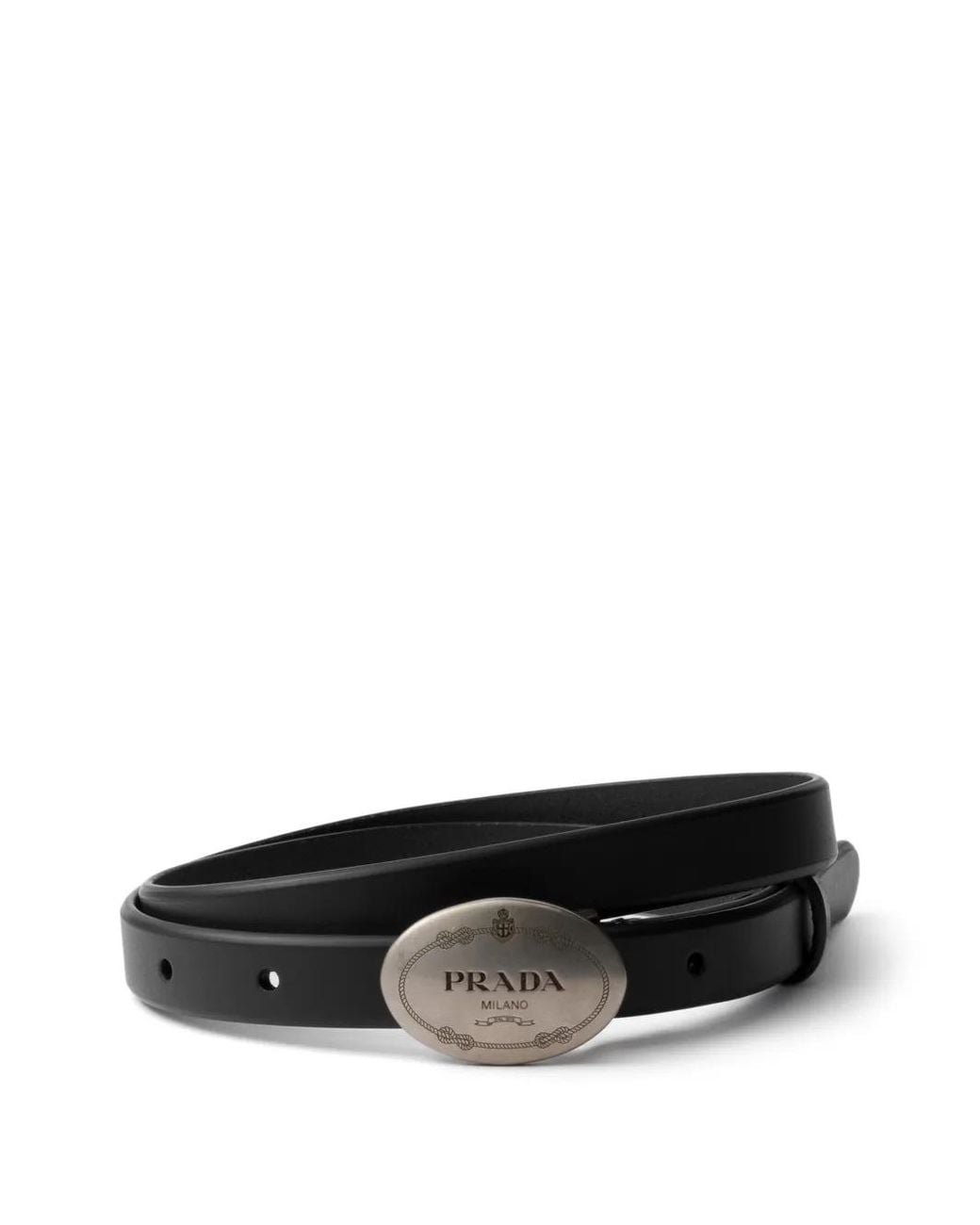Prada Black Leather Belt