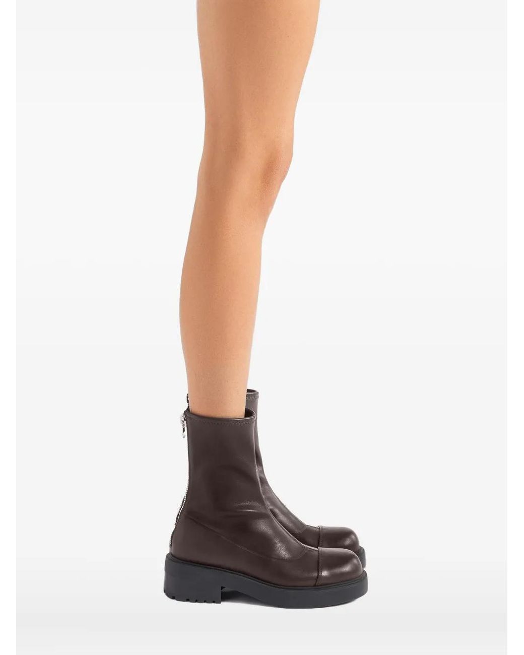 Giuseppe Zanotti Brown Junney Zip-Detail Ankle Boots