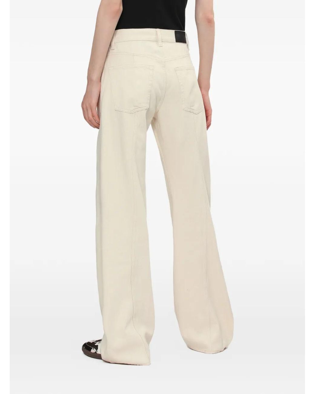 Helmut Lang White Wide-Leg Jeans