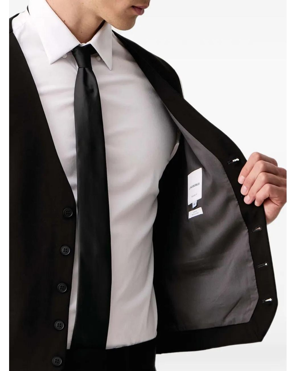 Chaleco Con Cuello En V Lindbergh de hombre de color Black