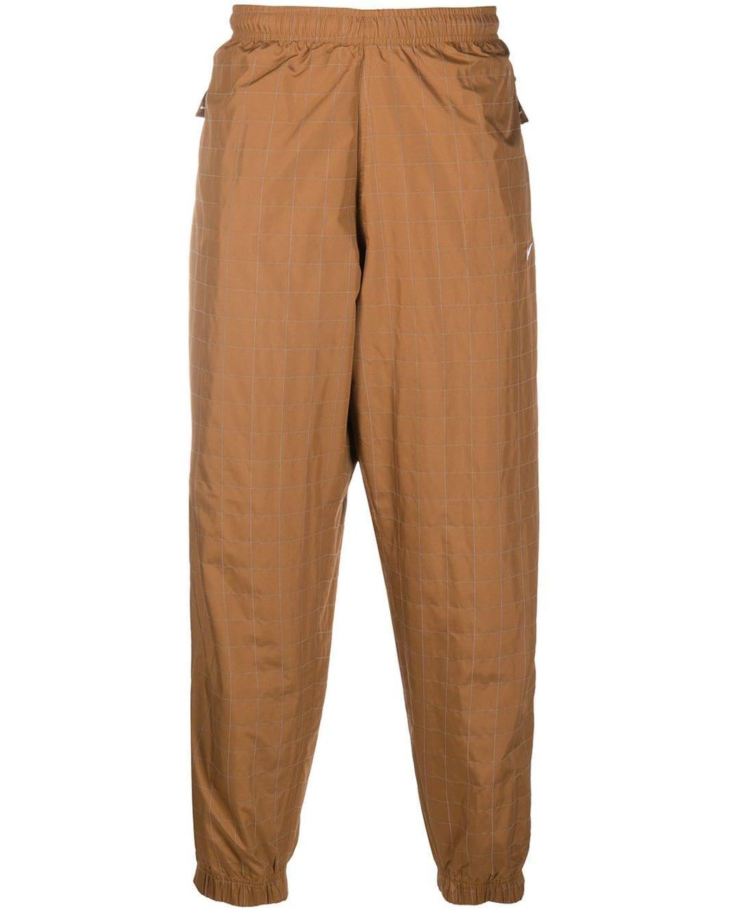Nike Checked Swoosh Track Pants in Brown for Men | Lyst