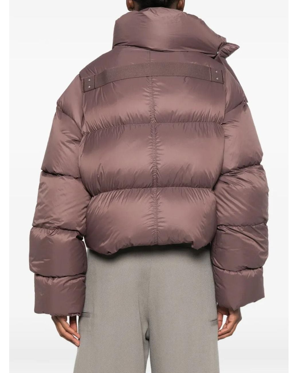 Rick Owens Brown Funnel-Neck Jacket