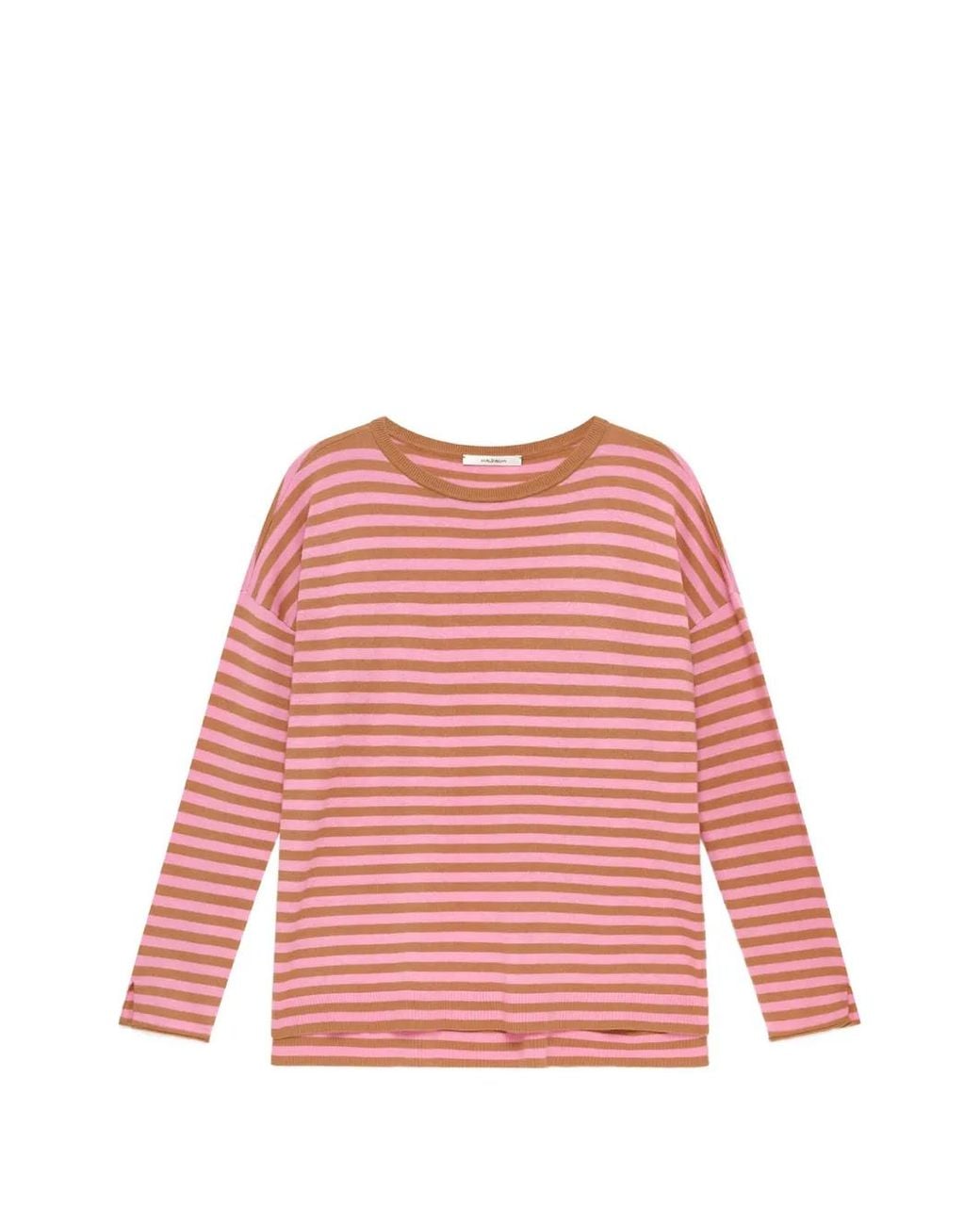 Maliparmi Red Striped Fine-Knit Sweater
