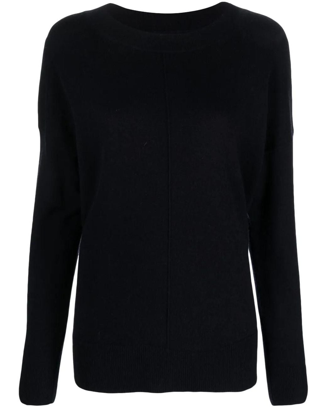 Chinti & Parker Black Long-Sleeve Fine-Knit Sweater