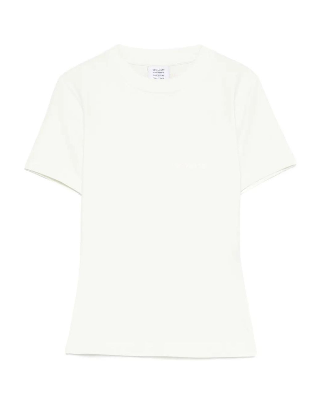 Vetements White Logo Fitted T Shirt