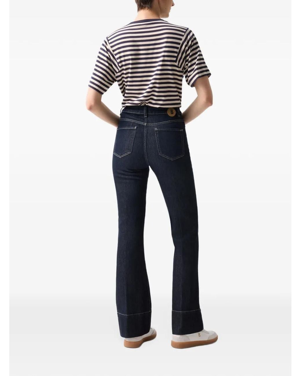 Bogner Blue Devin Pressed-Crease Flared Jeans