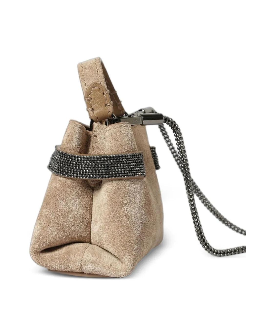 Brunello Cucinelli Natural Essence Micro Top-Handle Bag