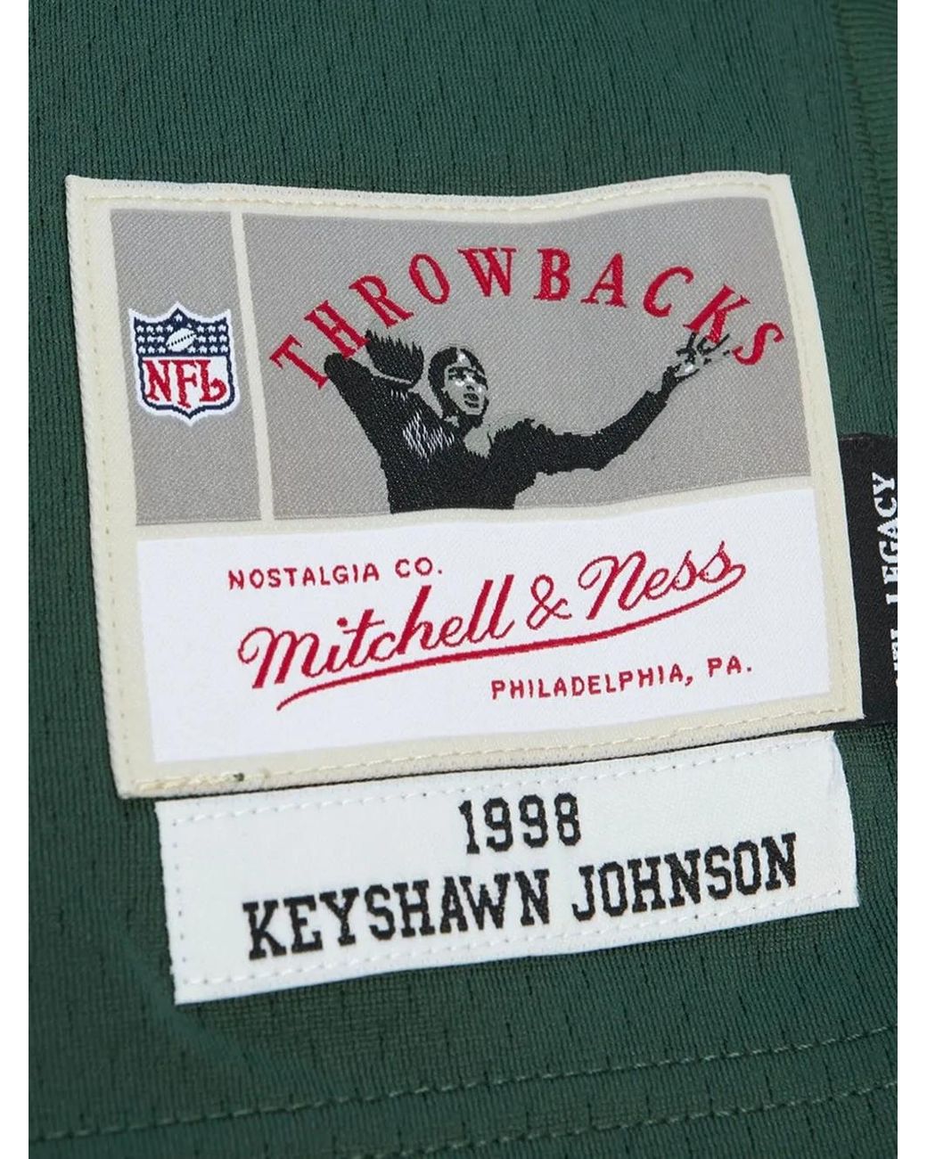 Mitchell & Ness Green Keyshawn Johnson Short-Sleeve Jersey for men