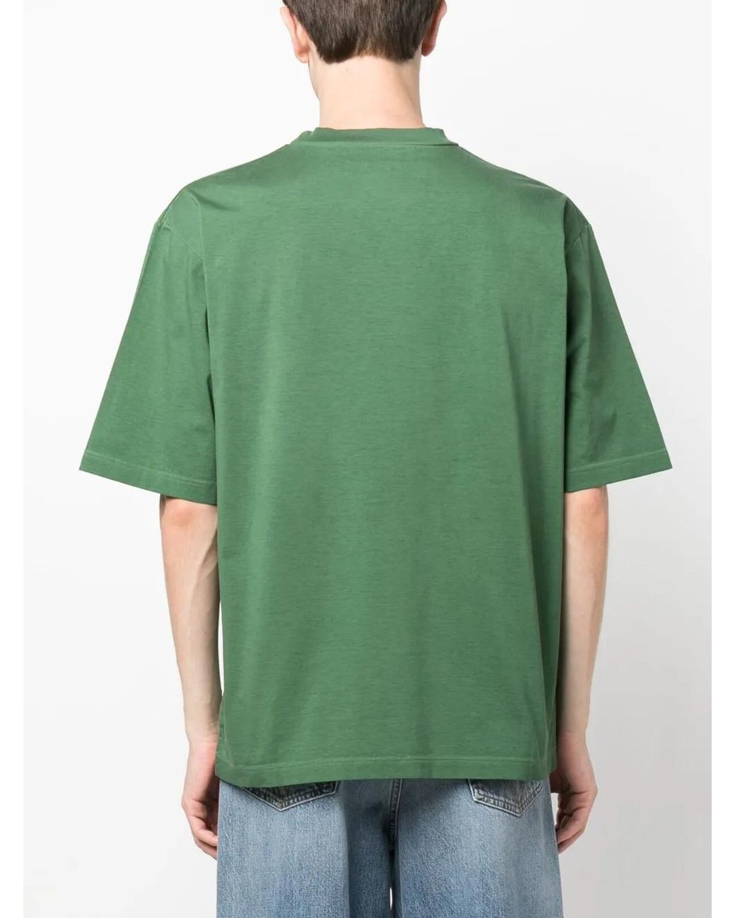 DSquared² Green Logo-Print Cotton T-Shirt for men