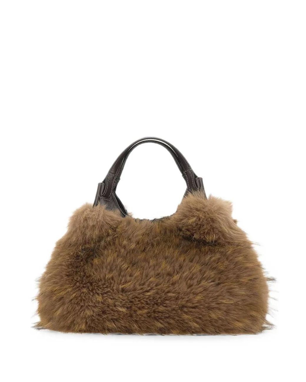 Gianni Chiarini Brown Dua Fur-Effect Tote Bag