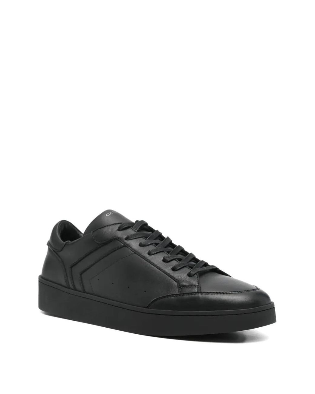 Canali Black Leather Sneakers for men
