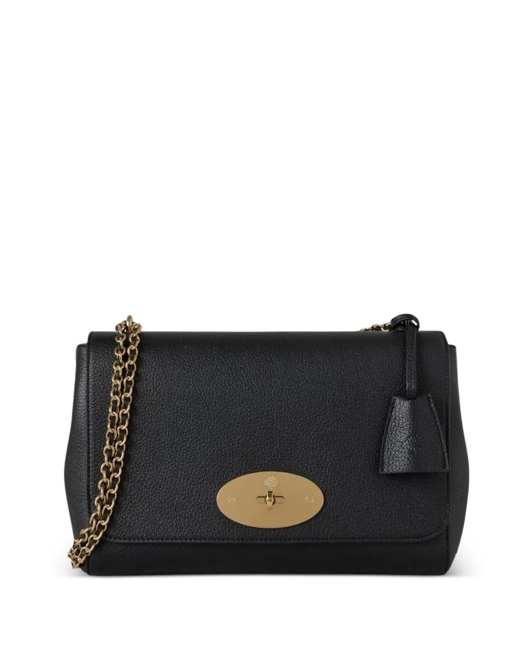 Mulberry Black Glossy Chain Cross Body Bag