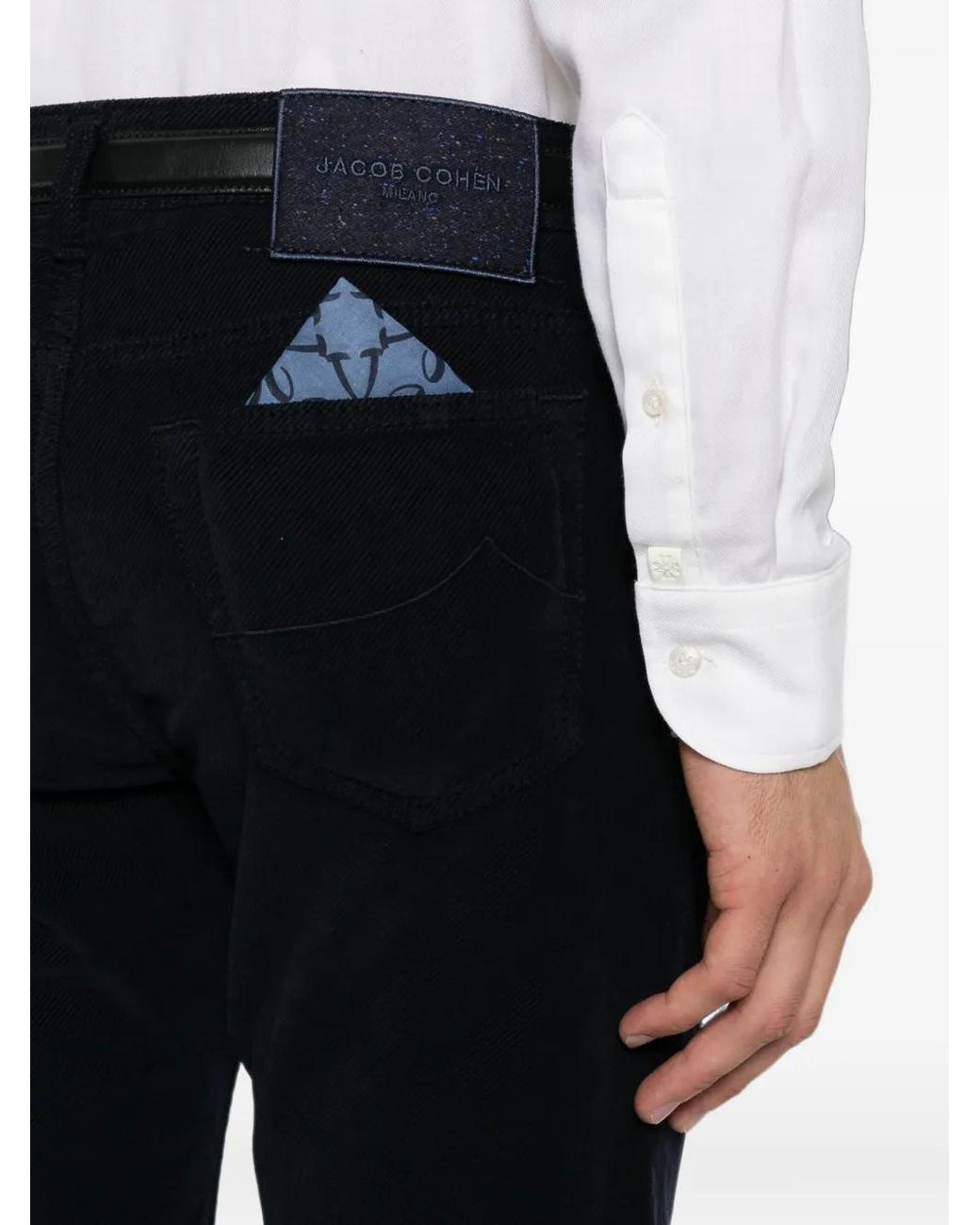 Jacob Cohen Black Pantalon Slim Bard En Velours Côtelé for men
